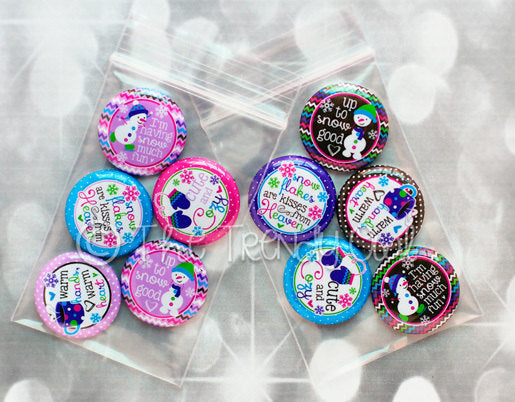 Flat Back Buttons M2M  "Cute & Cozy" Winter Collections - 5pc