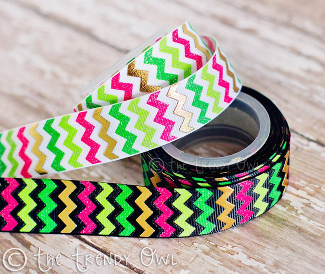 7/8" Lucky Chevron - St. Patrick's Day Inspired - 5yd Roll