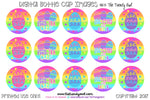 Bright Rainbow Doodle Eggs! Easter Inspired - 1" Bottle Cap Images - INSTANT DOWNLOAD