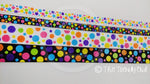 3/8" & 7/8" Polka Dots, Stars, Silly Stripes - Circus Inspired - 5yd Roll