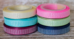 3/8", 7/8", 1.5" White Glittered Pin Stripes - Shabby Chic Tea Party Inspired - 5yd Roll