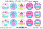 Cupcakes & Sprinkles - 1" Bottle Cap Images - INSTANT DOWNLOAD