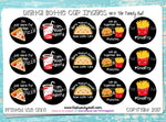 Junk Food Themed - Digital Bottle Cap Images - INSTANT DOWNLOAD - 1" Bottle Cap Images 4x6