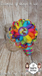 OUCH! Bunnies - Bright Rainbow Ombre Easter - 1" BOTTLE CAP IMAGES - INSTANT DOWNLOAD
