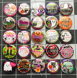 HALLOWEEN - 25pc. Flat Back Button Grab Bag