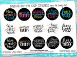 Sayings & Quotes - "Mama Is My Bestie" "Like A Boss" - 1" BOTTLE CAP IMAGES - INSTANT DOWNLOAD