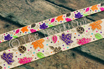 3/8" & 7/8" Whimsy Leaves with Gold Foil - By The Yard