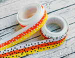 7/8" Halloween Inspired Glitter Doodles, Flurry Dots, and Stars - 5yd Roll