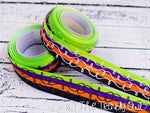 7/8" Halloween Inspired Glitter Doodles, Flurry Dots, and Stars - 5yd Roll