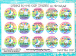Unicorns/Rainbows - "Free to be Me" on Pastel Rainbow Ombre - 1" BOTTLE CAP IMAGES - INSTANT DOWNLOAD