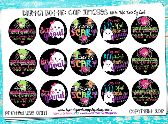 So Cute It's Scary! - Misc Halloween Themed Sayings - 1" BOTTLE CAP IMAGES - INSTANT DOWNLOAD
