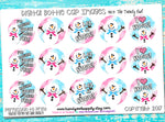 M2M Girly Winter Snowmen Ribbon - 1" BOTTLE CAP IMAGES - INSTANT DOWNLOAD