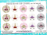 Unicorn Princess Faces - 1" BOTTLE CAP IMAGES - INSTANT DOWNLOAD