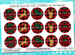 Buffalo Plaid Christmas! - 1" Bottle Cap Images - INSTANT DOWNLOAD