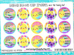 Bright Rainbow Eggstra Chick (Easter Inspired) - 1" Bottle Cap Images - INSTANT DOWNLOAD