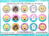 Emoji Inspired - 1" Bottle Cap Images - INSTANT DOWNLOAD