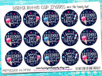 Freedom Is Sweet on Navy - 4th of July - 1" Bottle Cap Images - INSTANT DOWNLOAD