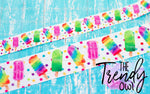 7/8" & 1.5" Popsicles!! - Heat Transfer Printed - 3yd cuts