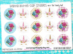 Shabby Chic Unicorn - 1" BOTTLE CAP IMAGES - INSTANT DOWNLOAD