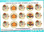 Thankful, Grateful, Blessed on CREAM - Thanksgiving Inspired - 1" BOTTLE CAP IMAGES - INSTANT DOWNLOAD