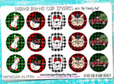 Buffalo Plaid Christmas! - Christmas Sayings - 1" Bottle Cap Images - INSTANT DOWNLOAD