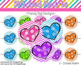 Stitched Hearts - 1" BOTTLE CAP IMAGES - INSTANT DOWNLOAD