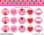 Sucker For Love Valentine's Day - 1" BOTTLE CAP IMAGES - INSTANT DOWNLOAD