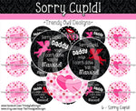 Sorry Cupid! Valentine's Day Inspired - 1" BOTTLE CAP IMAGES - INSTANT DOWNLOAD
