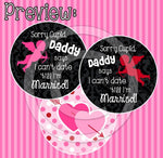 Sorry Cupid! Valentine's Day Inspired - 1" BOTTLE CAP IMAGES - INSTANT DOWNLOAD