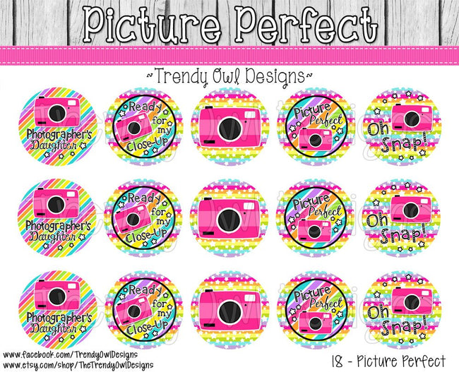 Picture Perfect - 1" BOTTLE CAP IMAGES - INSTANT DOWNLOAD