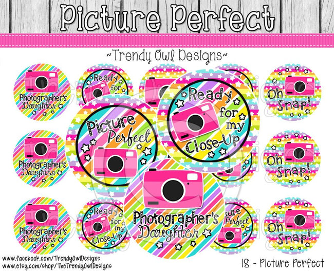 Picture Perfect - 1" BOTTLE CAP IMAGES - INSTANT DOWNLOAD