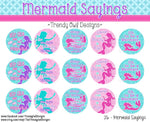 Mermaid Sayings - 1" BOTTLE CAP IMAGES - INSTANT DOWNLOAD