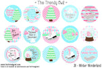 Winter Wonderland - 1" BOTTLE CAP IMAGES - INSTANT DOWNLOAD