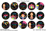 Summer Circus - 1" BOTTLE CAP IMAGES - INSTANT DOWNLOAD