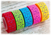 7/8" Purple Glitter Doodle Swirls - By The Yard
