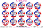God Bless America - 4th of July - 1" BOTTLE CAP IMAGES - INSTANT DOWNLOAD